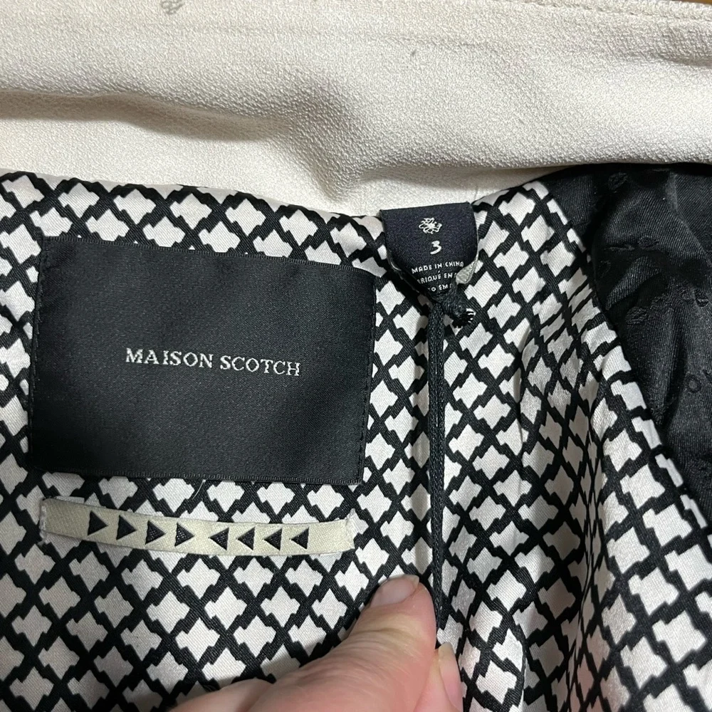 Maison Scotch Hooded Zip Jacket Snap Buttons Size 3 (M)